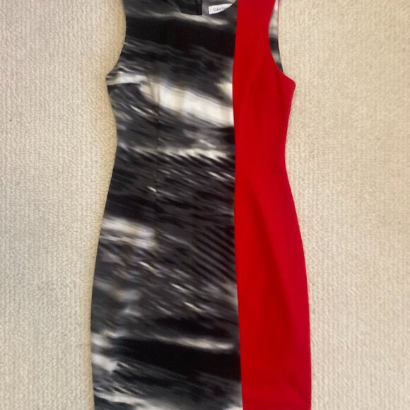 Colour-blocked Sheath Dress by Calvin Klein - Picture 1 of 4